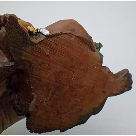 Native American Smiling Baby Figure Deer Antler Headdress Shield Vintage 3 Inch - Picture 15 of 15